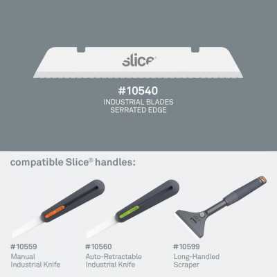 Slice Industrial Blades, Serrated (Pack Of 4) [6Pcs/Inner, 48Pcs/Cse]