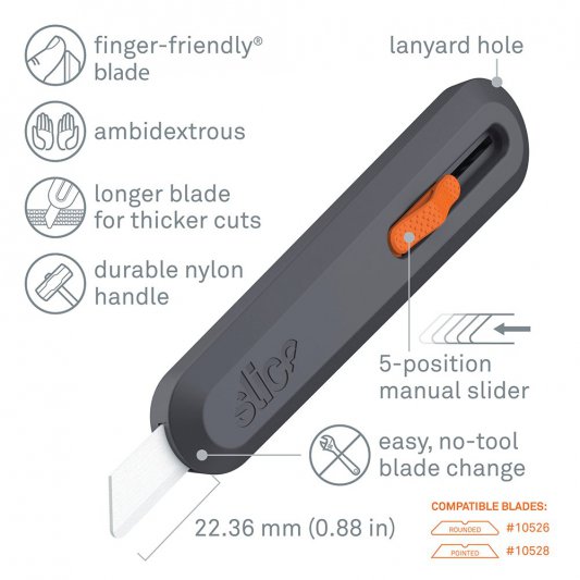 Slice Utility Knife, Manual Retractable