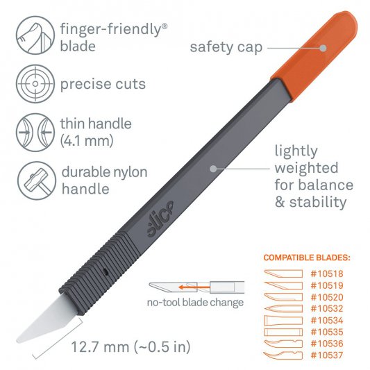 Slice Scalpel With Replaceable Ceramic Blade