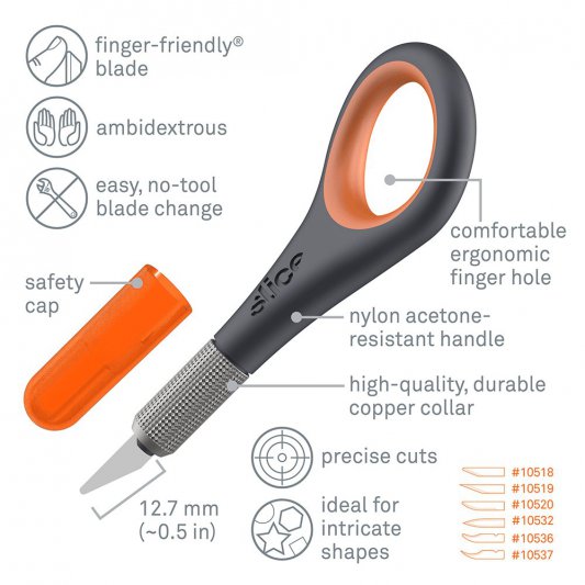 Slice Precision Knife, Replaceable Blade, Single Unit, Carded