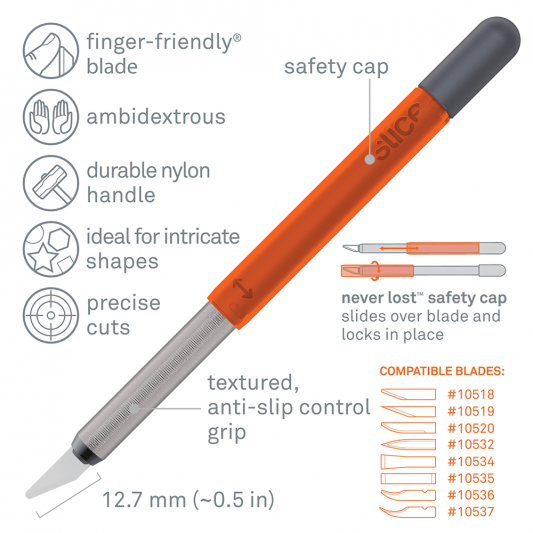 Slice Craft Knife With Safety- Cap