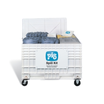 Pig Extra Large Response Carts For Oils, Coolants, Solvents & Water W/5" Rubber Wheels