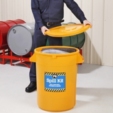 Pig Spill Kit In 32-Gallon High-Visibility Economy Container