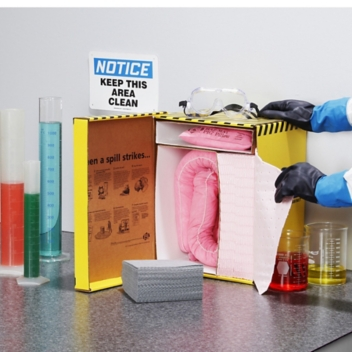 Pig Hazmat Spill Kit In Gobox Cabinet, Haz-Mat 5.5 Gal Each