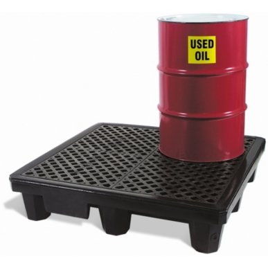 Pig Poly Spill Containment Pallet - 4 Drum Black