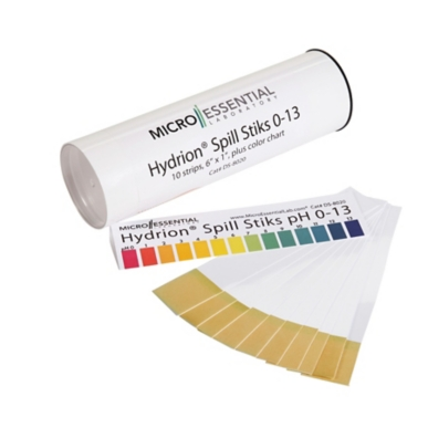 NEW PIG HYDRION PH SPILL STIKS, 6X1IN 10/PACKAGE