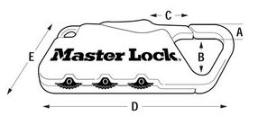 MASTER LOCK 63MM SET-YOUR-OWN COMBINATION BACKPACK LOCK (SET OF 4)