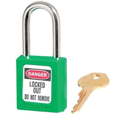 Master Lock Zenex Padlock-Keyed Different With Master Key-Key Retaining - Green
