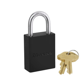 Master Lock Aluminum Safety Padlock, Keyed Alike Padlock, Black