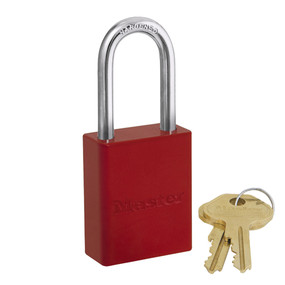 Master Lock Aluminium Padlock Keyed Different – Red