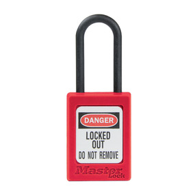 Master Lock Zenex Padlock Plastic Shackle Red - No Key Retaining