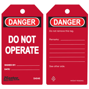 Master Lock Guardian Extreme Signs And Tags - No. S4046 (6'S/Bag)