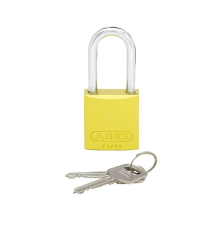 PANDUIT HIGH SECURITY LOCKS WITH YELLOW COLOR CODED LOCK BODY (3" LONG SHACKLES)