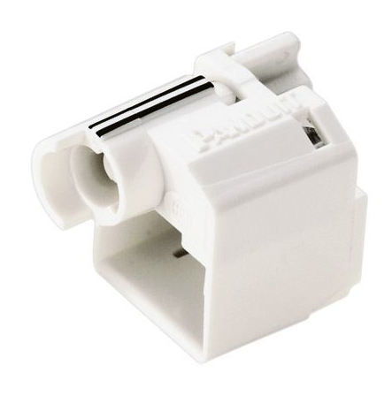 PANDUIT RJ45 PLUG LOCK-IN DEVICE, TEN DEVICES (WHITE) AND ONE TOOL.