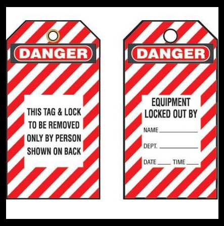 Panduit Gmv5 Semi-Rigid Plastic Write-On Safety Tags "Equipment Locked Out By" ( ( 25Pcs/Pkg )