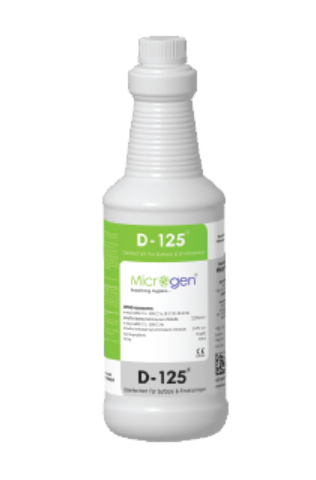MICROGEN DISINFECTANT D-125 BOTTLE (1 LITER / BOTTLE)