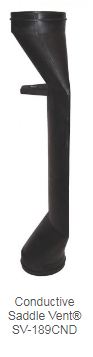 Air Systems Saddle Vent - Conductive, Black