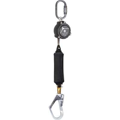 DELTAPLUS SELF-RETRACTABLE FALL ARRESTER WITH WEBBING + 1 SWIVEL + 1 CONNECTOR + 1 HOOK - 1.8 M
