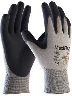 Atg Maxiflex Elite Safety Glove Cut Level A, Palm Coated, Size 7