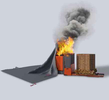BRIDGEHILL TRAINING FORKLIFT FIRE BLANKET, (SIZE ± 7X7 M), 49 M² (NOT FOR USE ON FIRE)