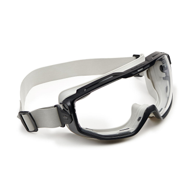 BOLLE UNIVERSAL GOGGLE SAFETY PC CLEAR PLATINUM TOP BOTTOM SEALED WITH NEOPRENE STRAP