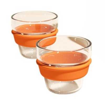 CHAKOLAB GLASS CUP SET (ORANGE) 2PCS/SET