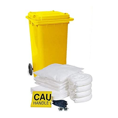ESNICO 120L (UNIVERSAL SPILL KIT) IN YELLOW WHEELED CONTAINER