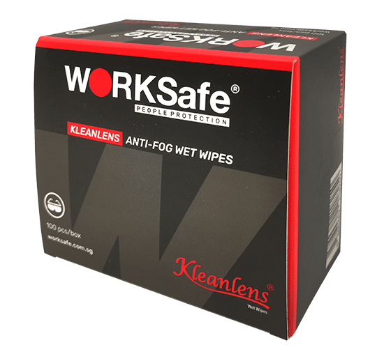 WORKSAFE® KLEANLENS ANTI-FOG WET WIPES, 12X15CM (100PC/BOX)