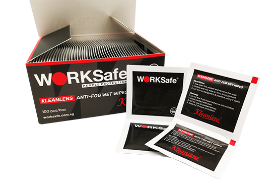 Worksafe® Kleanlens Anti-Fog Wet Wipes, 12X15Cm (100Pc/Box)