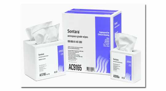 Sontara Aerospace Grade Wipes, Ac9165, White, Interfold, 9” X 16.5” Wipe In Single Pop Up Box (100 Wipes/Box, 8 Boxes/Case)