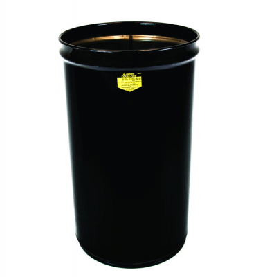 JUSTRITE CEASE-FIRE WASTE RECEPTACLE, 55 GALLON, SAFETY DRUM CAN ONLY, BLACK