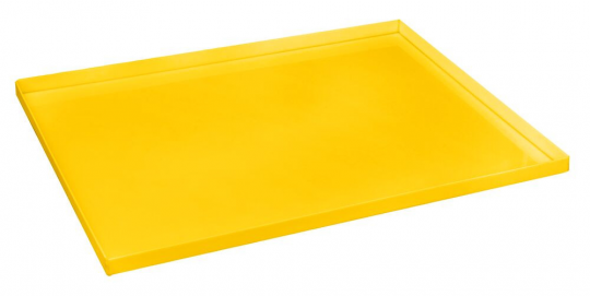 JUSTRITE POLY TRAY/SUMP COMBO FOR SHELF 29945, 90-GAL. GALLON SAFETY CABINET, YELLOW