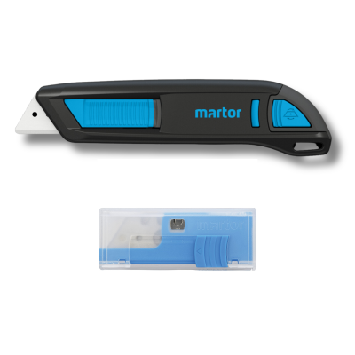 MARTOR RETAIL PACK SECUNORM 300 WITH BLADE NO. 65232 (1 KNIVE+ 10 BLADE IN DISPENSER)