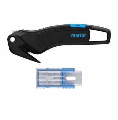 MARTOR RETAIL PACK SECUMAX 320 WITH BLADE NO. 92043 (1 KNIVE+ 10 BLADE IN DISPENSER)