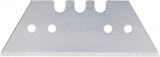 MARTOR TRAPEZOID BLADE NO. 51 STAINLESS BLADE (10 IN DISPENSER, 10 DISPENSERS/CASE)