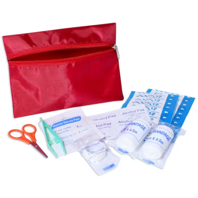 FIRST AID POUCH WITH 1 COLOUR LOGO PRINTING (19 X 13CM)