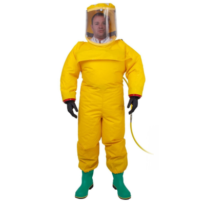 RESPIREX SIMPLAIR AIR SUPPLIED SUIT IN YELLOW C2 PVC, SIZE 2X-LARGE