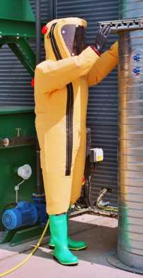 Respirex Simplair Yellow Neoprene Air Supplied Tank Suit, Size Xl
