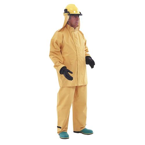 Respirex Chemical Protective Yellow Neoprene Jacket With Additional Reinforcements Cuff, Size L